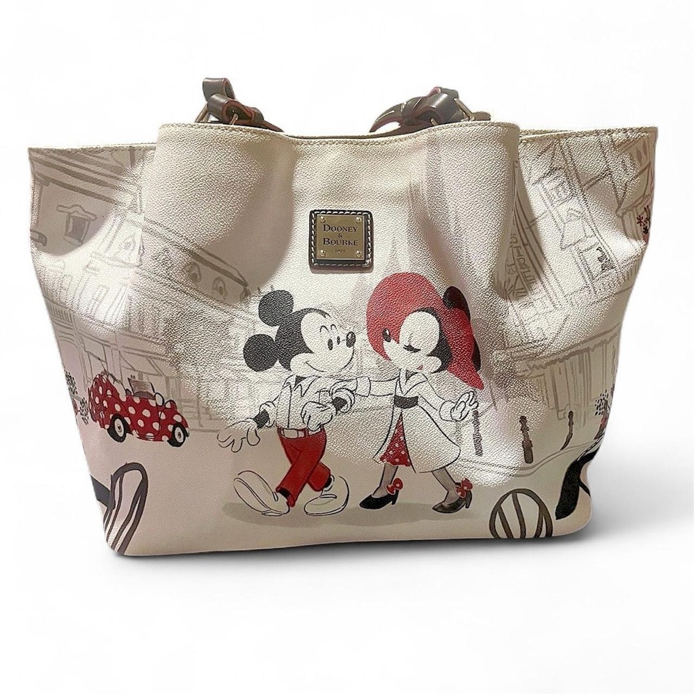 Dooney & Bourke x Disney Mickey and Minnie Mouse Main Street USA Cafe Tote